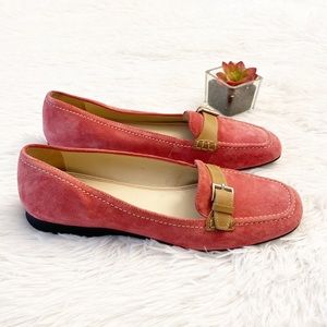TALBOTS | Jara2 Salmon Pink Suede loafers flats slip on shoes women’s 6.5